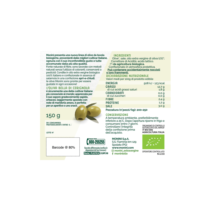 Oliva Bella di Cerignola 150g
