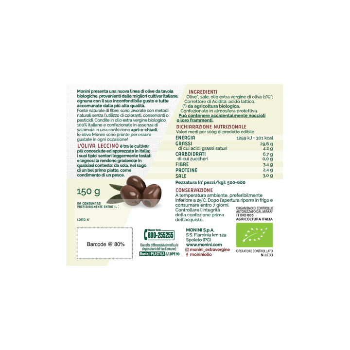 Oliva Leccino 150g